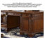Bureau de direction pratique en bois de frêne avec rangement spacieux et 5 tiroirs-1192841577