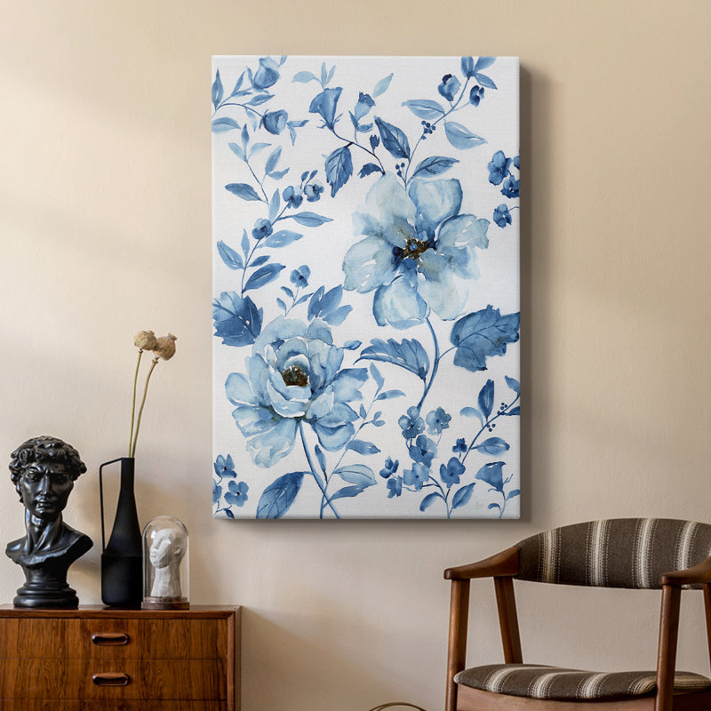 Bleu chinoiserie - galerie Cavas sur mesure, H 36 po x l 24 po