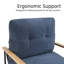 Chaise d'appoint avec coussin amovible bleu