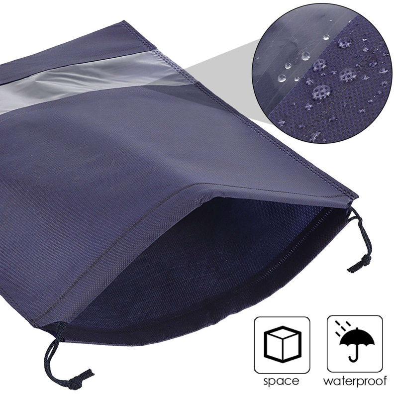 Boîte de rangement pour chaussures empilable, Bleu marine