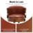 Swivel Bar Stool with Top-Grain Leather Seat, Soft Back, Rubber Wood Frame & Footrest for Kitchen, Dining, or Bar-121559943-121559937