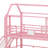 Metal House Loft Bed With Slide,Stairs And Storage Shelves-1239997003