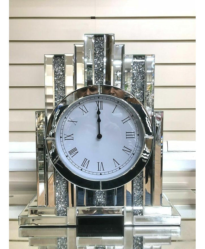 Roman Numeral Quartz Movement / Crystal Tabletop Clock