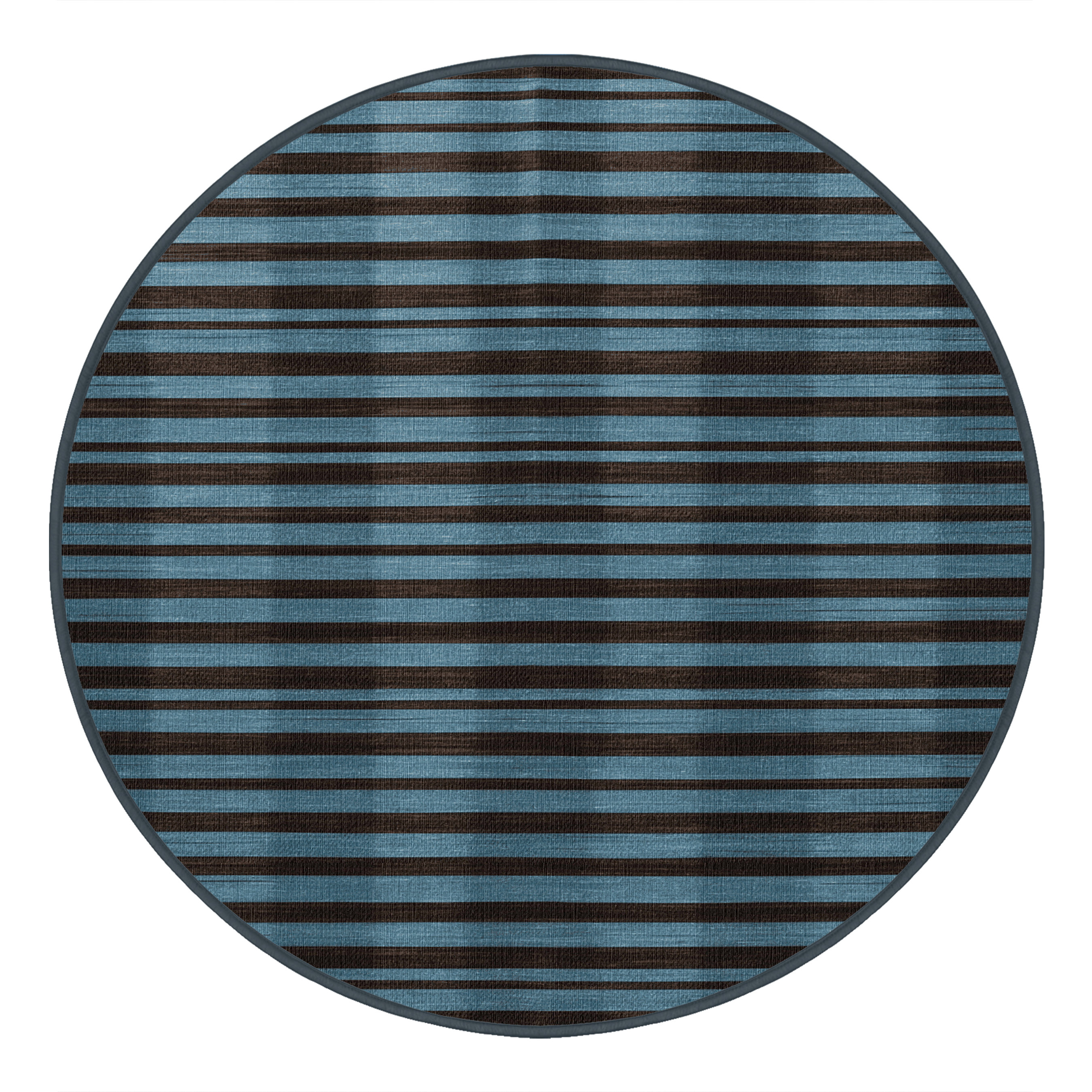 Horizontal Shape Rug Hokku Designs Machine Washable Horizontal Stripes Brown Area Rug | Wayfair