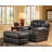 Adreena Faux Leather Club Chair with Ottoman