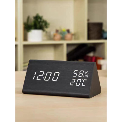 Digital Solid Wood Electric Tabletop Clock
