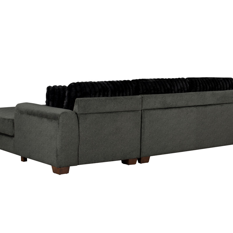Coussins réversibles Modern, Gris foncé