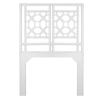 Lattice Back Open-Frame Rattan Headboard