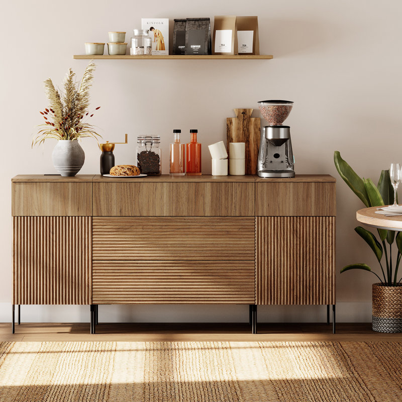 Buffet en bois rosé 63 po Lepe, Noyer