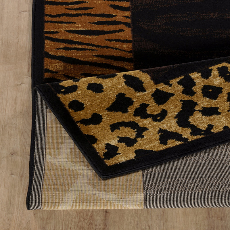 Tapis à motif animalier - 5 pi 3 po x 7 pi 3 po, Rectangle 5 pi 3 po x 7 pi 3 po