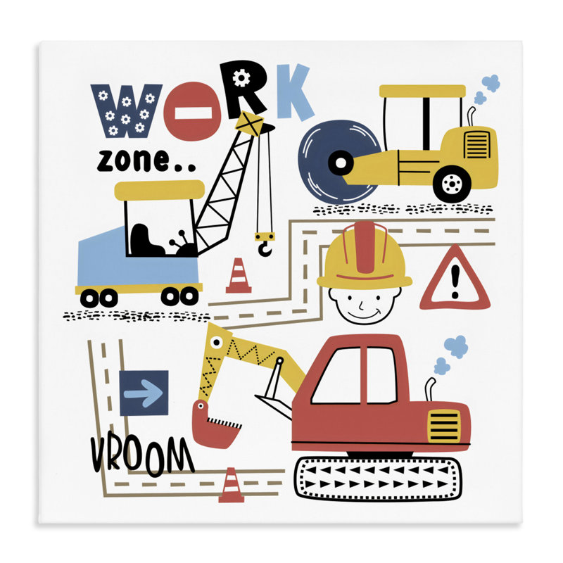 Work Zone Construction Essentials Canvas, design by Creative Studio, 30" H x 30" W