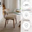 Ensemble en coton et lin avec chaises de salle à manger en bois à dossier incurvé (lot de 8)-1315084028