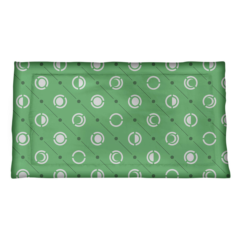 Taie décorative oreiller Classic Moon phases, Microfibre, Roi, Vert/noir
