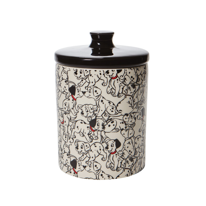 Disney Ceramics 101 Dalmatians Treat Canister Cookie Jar 7.25 Inch