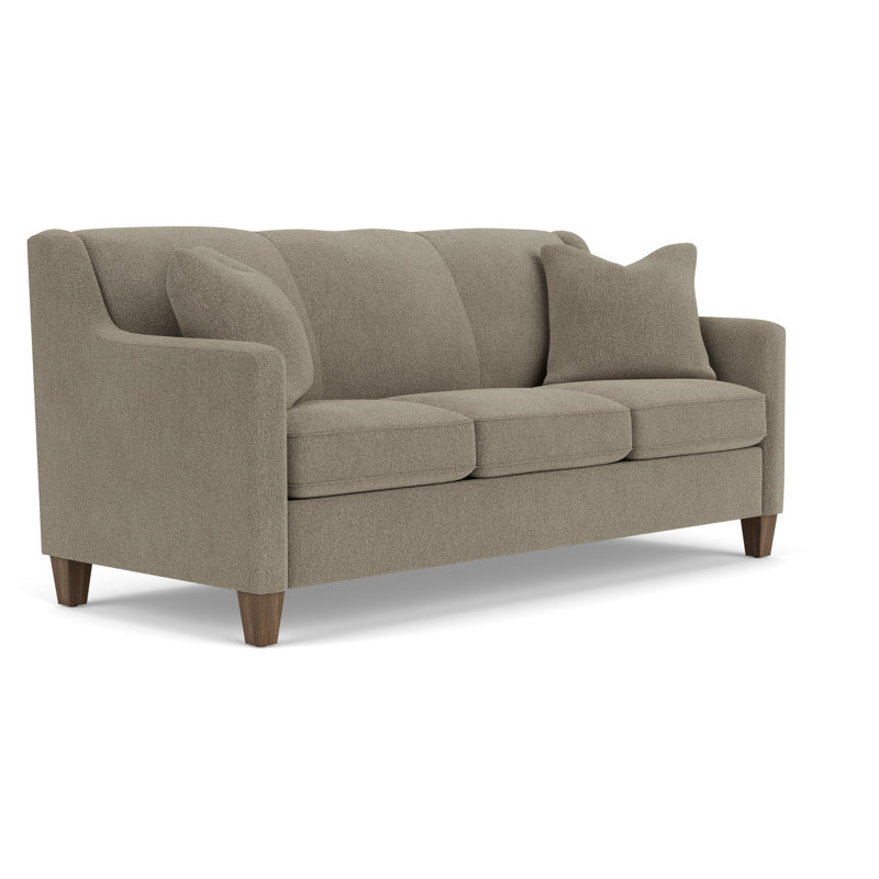 Canapé à accoudoirs carrés 78 po avec coussins réversibles, Polyester à 100 % colombe