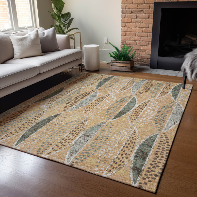 Tapis d'intérieur / extérieur lavable à la machine Chantille ACN2711, Cuivre, 9 pi x 12 pi