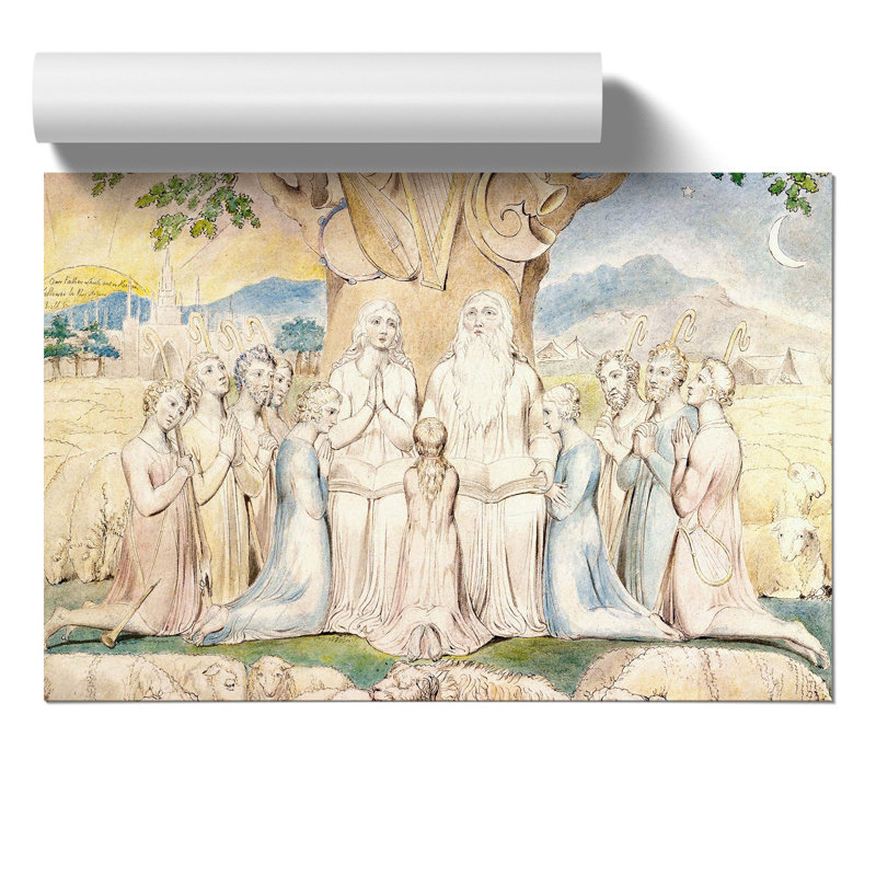 Job and His Family by William Blake - Frameless Print, 42cm H x 59cm W x 0.1cm D