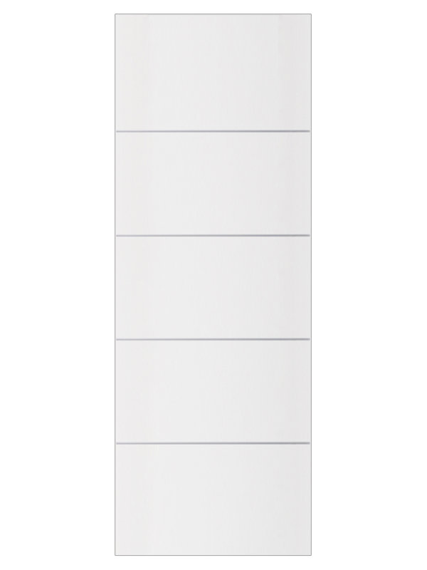 Porte intérieure stratifiée moderne blanc doux Glam G-Pro 010 seulement 32 po x 96 po, 32 po x 96 po, Blanc doux