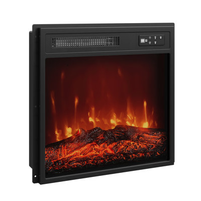 18'' Electric Fireplace With 7 Colorful Flames and Remote Control