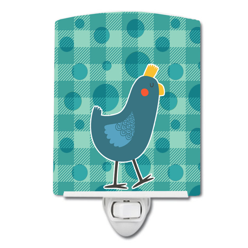 Polka Dots Chicken Ceramic Night Light
