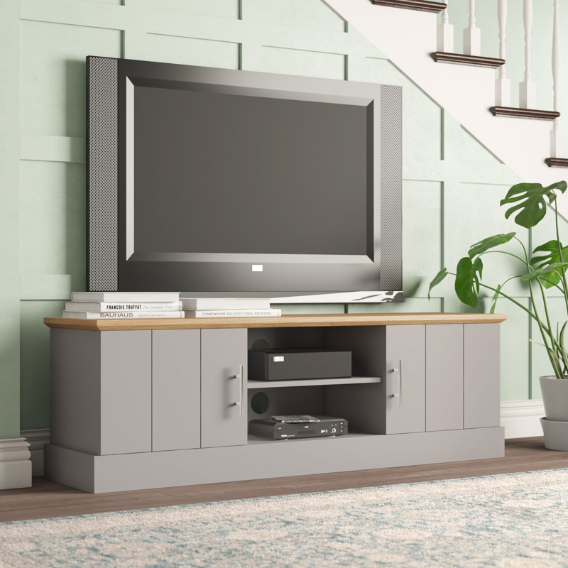 Brielle Unfinished TV Stand for TVs up to 65", Grey