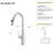 19.02" Kitchen Pull-Down Faucet - Brushed Nickel, And Reliable Nickel Pull-Down, Long-Lasting Performance-1099775216