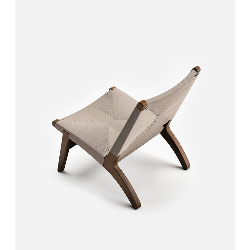 Masaya Lounge Chair, Coffee/Khaki Cross Braided Cord