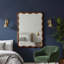 Miroir rectangulaire en bois massif ondulé, noir-738321910-738321916