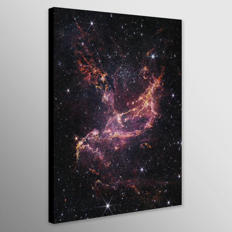 NASA James Webb Space Telescope Small Magellanic Cloud - Print on Canvas, 117cm H x 81cm W x 4cm D