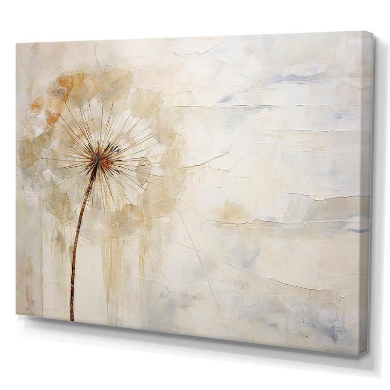 Dandelion Charm In Winter V - Pissenlit, art mural sur toile, Toile tendue, L 32 po x H 24 po x P 1 po