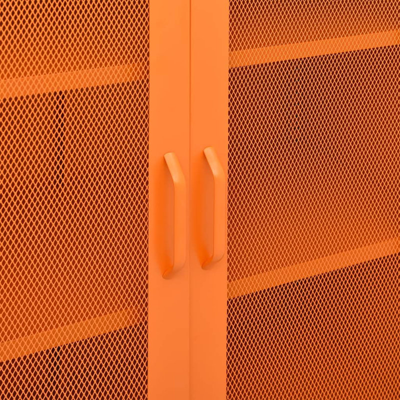 Storage Cabinet Sideboard Filing Cabinet with Shelves for Hallway Steel, Orange