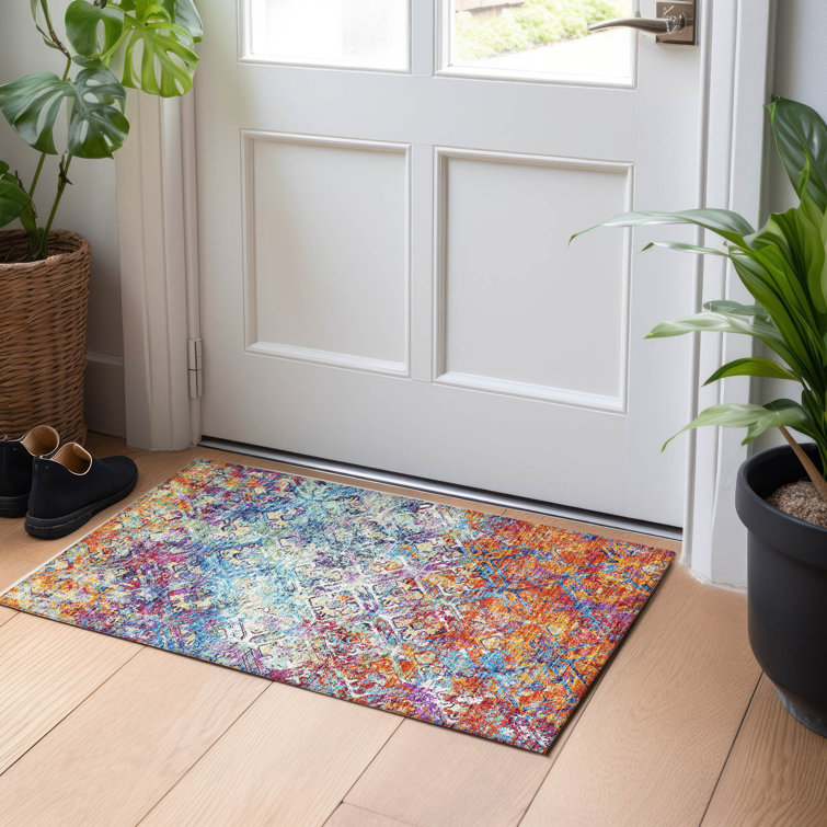 Premium Machine Washable Prisco Copper Rug