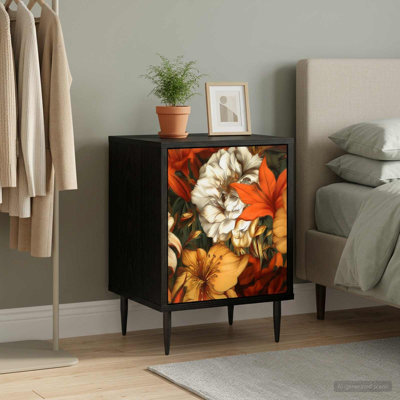 36cm W Engineered Wood Bedside Table
