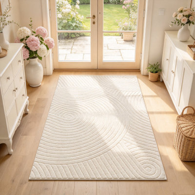 Tapis intérieur neutre à rayures neutres