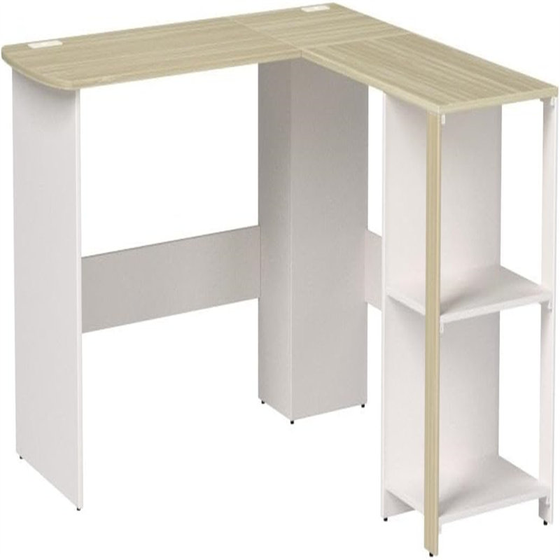 Bureau de direction en L Chelsay, Blanc, Naturel