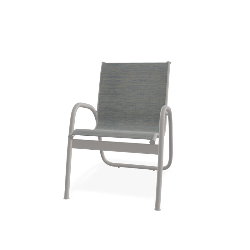 Fauteuil de patio Gardenella, Gris chaleureux texturé, Réflexion