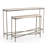 Morefield 32" Console Table In Modern Ivory Travertine Top On Iron Base