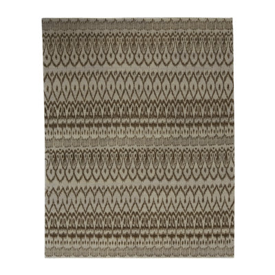 Ikatville Hand Woven Wool Ikat Area Rug