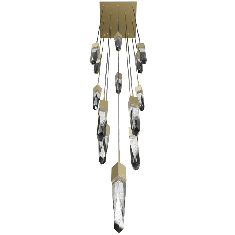 Aspen 13 - Light Crystal Chandelier, Brushed Brass