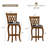 Swivel Upholstered Stool with Solid Wood Frame-1890804277-1890804274