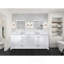 Meuble-lavabo double blanc 84 po X P 22 po P, plateau en marbre de culture et Miroirs-21921903-21921901