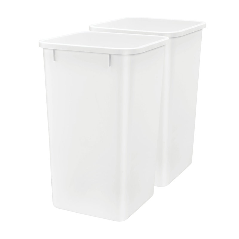 Rev-A-Shelf Polymer Replacement 27 qt. Trash Bin, 2 Pack, Green, 6.75
