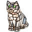 Sassy Cat 7" Lighted Art Glass Novelty Light