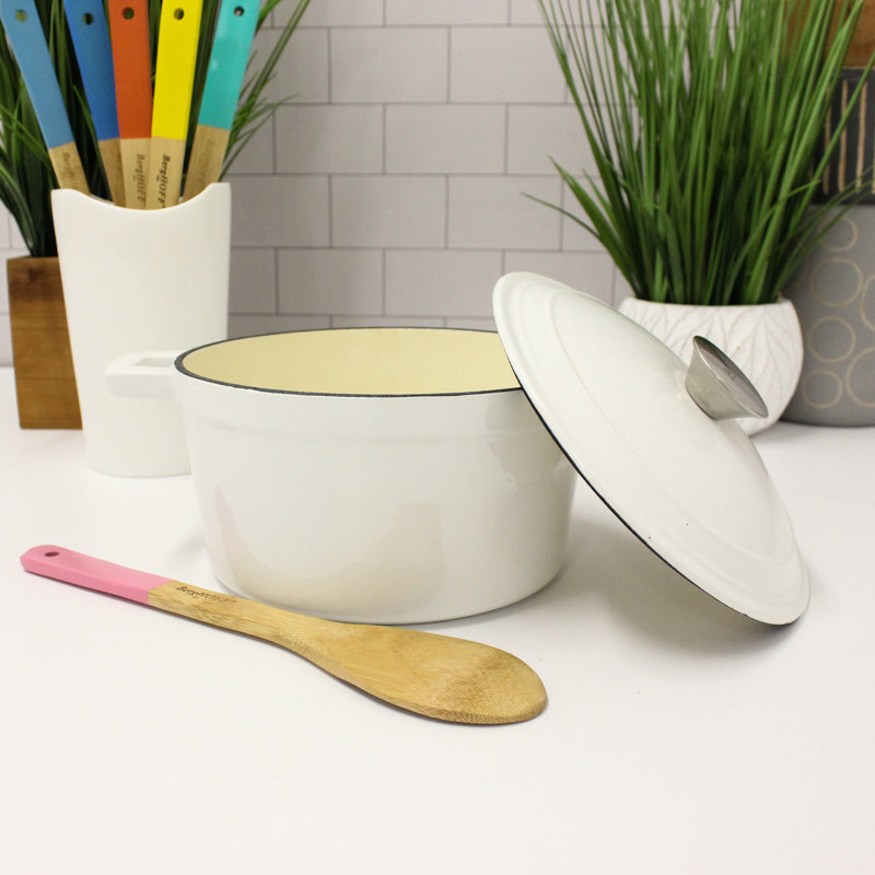Neo 3Qt White Enameled Cast Iron Round Dutch Oven