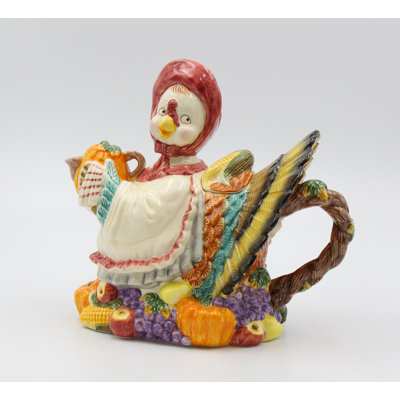 Ceramic Turkey Teapot 48 oz
