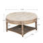 Rond - Pieds en bois massif, revêtement en lin, rangement pour le salon classique avec tablette et revêtement, décoration intérieure-163718856-163718871