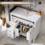 Meuble-lavabo simple 36 po avec plateau en céramique, tiroirs et armoire-1102664917-1107276517