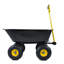 Camion à benne basculante pliable en poly avec cadre en acier, 10 pouces. Pneumatique, noir