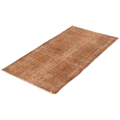 Natanem One-of-a-Kind 3'9" X 6'10" 2000s Wool Area Rug in Brown