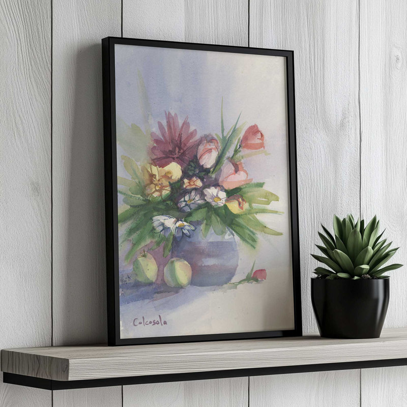 «Momas Table» par Stephen Calcasola, reproduction d'art sur toile, H 16 po x l 12 po, White